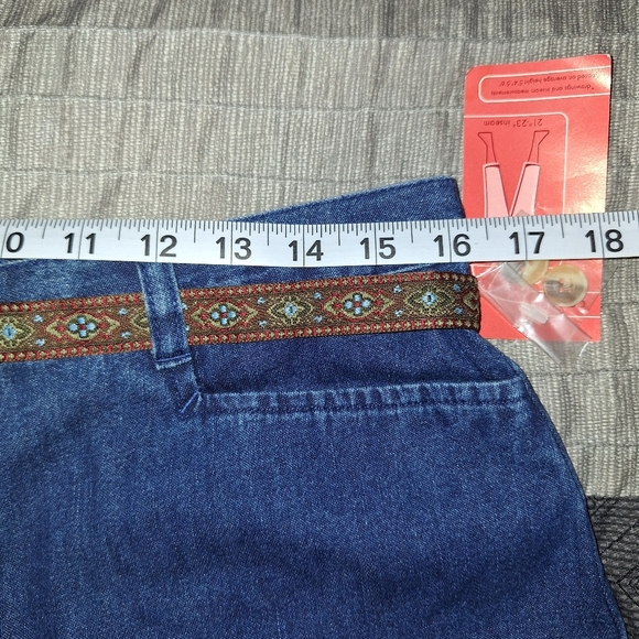 NWT WHITE STAG Jeans M8d Calf Capri With Belt Size 14 - Picture 8 of 9